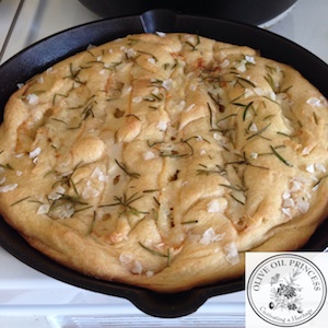 Cast-Iron Skillet Bread with Rosemary Olive Oil Recipe