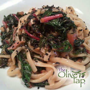 Spicy Sesame Noodles with Swiss Chard Recipe