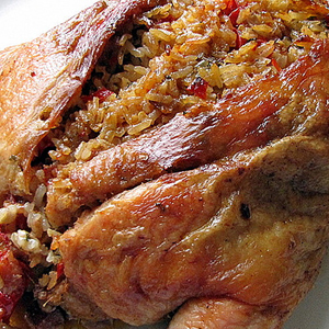 Sweet and Savory Roasted Chicken with Wild Rice Recipe