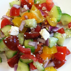 Sweet Lambrusco Cucumber Tomato Salad Recipe