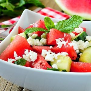 Watermelon Cucumber Feta Salad Recipe