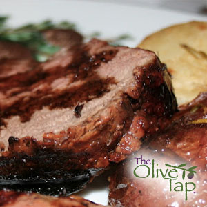 Beef Tenderloin with Balsamic Cranberry Wine Sauce Recipe