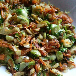 Brussel Sprouts and Sweet Potato Hash Recipe