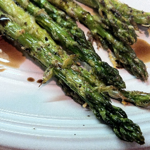 Roasted Asparagus Parmesan with Balsamic Glaze Recipe