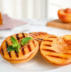 Grilled Peaches with Peach White Balsamic Vinegar Recipe